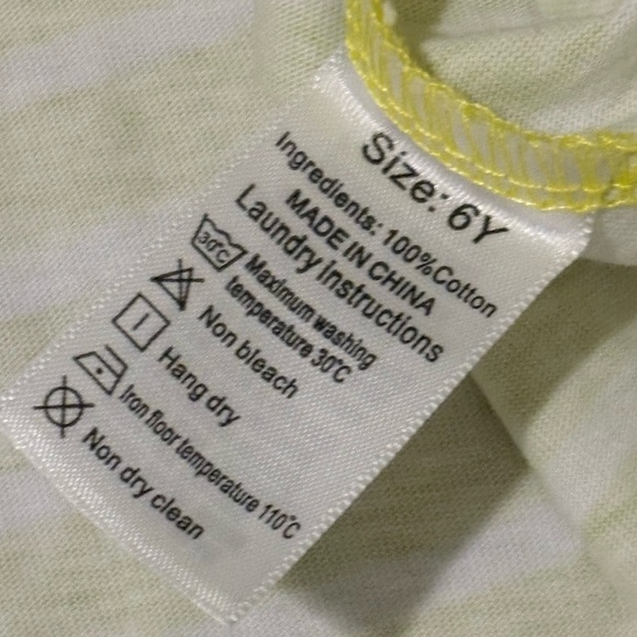 Striped Yellow Dress with Dog Design - Picture 3 of 4